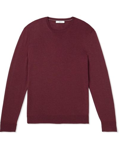 MR P. Slim-fit Merino Wool Sweater - Purple