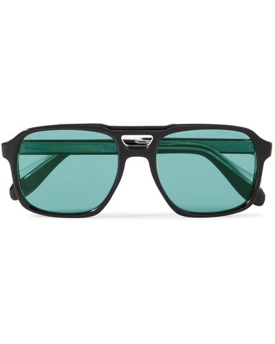 Cutler and Gross 1394 Aviator-style Acetate Sunglasses - Green