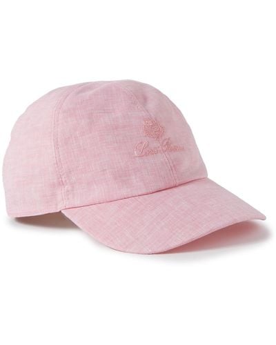 Loro Piana Logo-embroidered Linen Baseball Cap - Pink