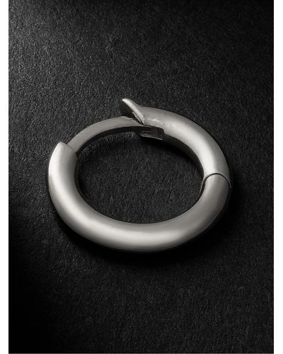 Spinelli Kilcollin White Gold Single Hoop Earring - Black