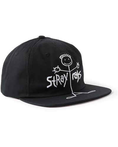 Stray Rats Wicked Twisted Logo-embroidered Cotton-twill Hat - Black