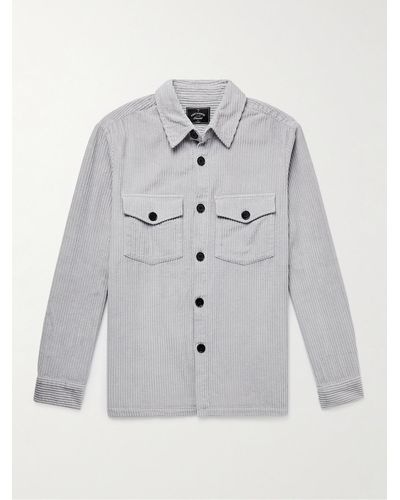 Portuguese Flannel Cotton-corduroy Shirt Jacket - Grey