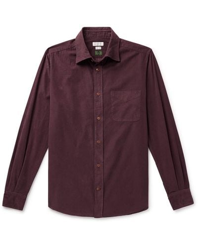 Incotex Glanshirt Cotton-corduroy Shirt - Purple