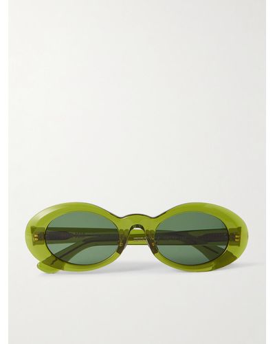 Brain Dead Oyster Eye Round-frame Acetate Sunglasses - Green