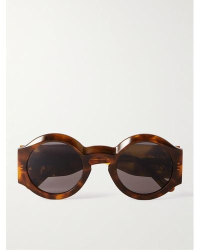 Loewe Round-frame Tortoiseshell Acetate Sunglasses - Brown