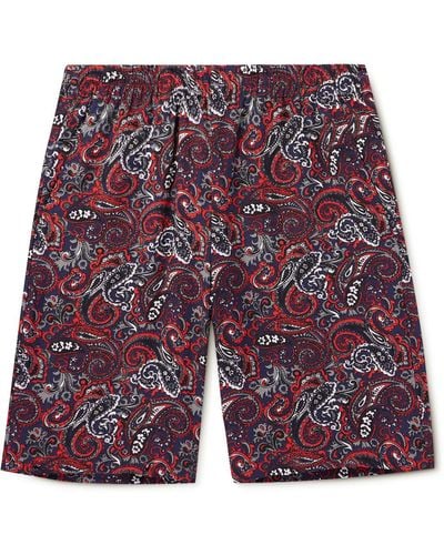 Noma T.D Summer Straight-leg Paisley-print Rexcell® Shorts - Red