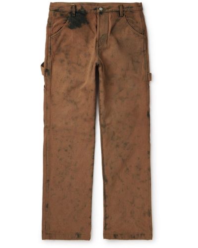 Dries Van Noten Penfell Straight-leg Tie-dyed Jeans - Brown