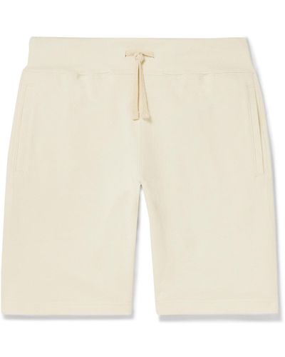 Beams Plus Wide-leg Cotton-jersey Drawstring Shorts - Natural
