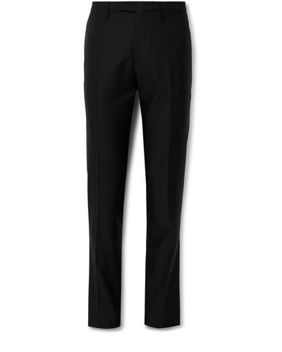 Boglioli Slim-fit Virgin Wool-blend Tuxedo Pants - Black