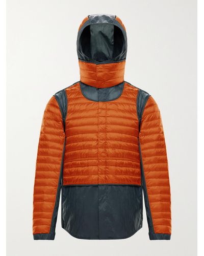 Moncler Genius 5 Moncler Craig Green Chrysemys Panelled Quilted Nylon Hooded Down Jacket - Orange