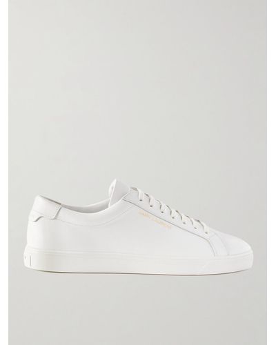 Saint Laurent Andy Leather Low-top Leather Trainers - White