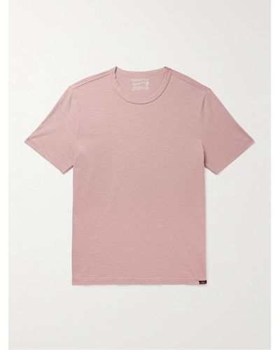 Faherty T-shirt in jersey di cotone biologico Sunwashed - Rosa