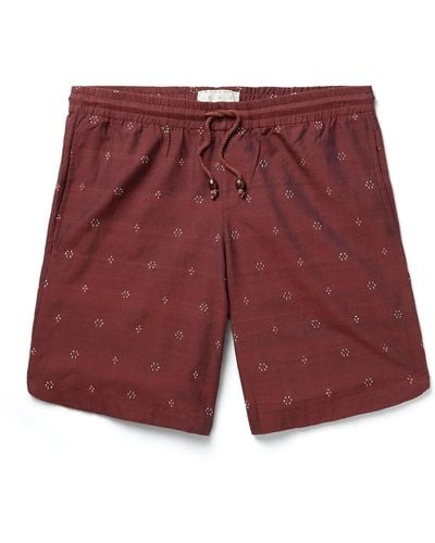 SMR Days Embroidered Cotton Drawstring Shorts