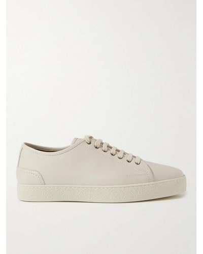 John Lobb Stockwell Leather Trainers - Natural