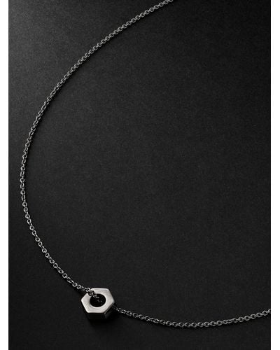 Eera Mini Dado Blackened Silver Necklace