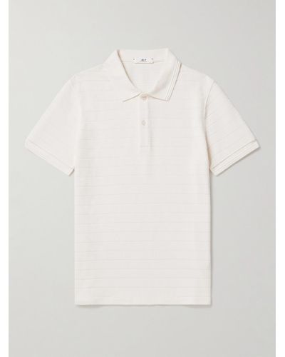 MR P. Organic Cotton-piqué Polo Shirt - Natural