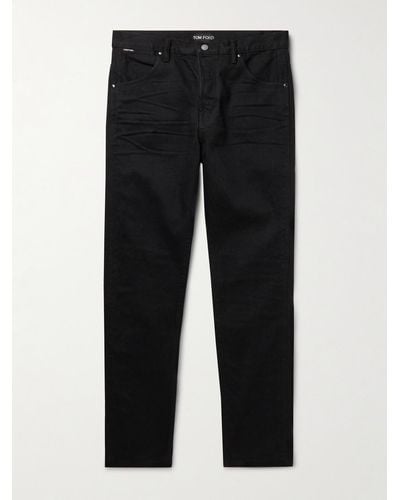 Tom Ford Schmal zulaufende Jeans aus Selvedge Denim - Schwarz