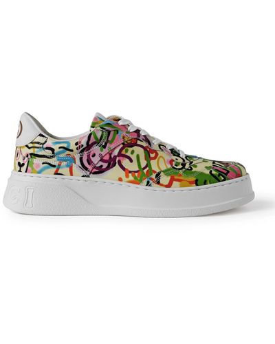 Gucci Printed Leather Sneakers - Multicolor
