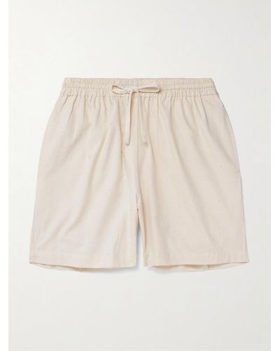 Kardo Olbia Straight-leg Cotton Drawstring Shorts - Natural
