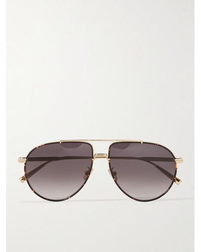 Dior Diorblacksuit Au Aviator-style Tortoiseshell Acetate And Gold-tone Sunglasses - Metallic