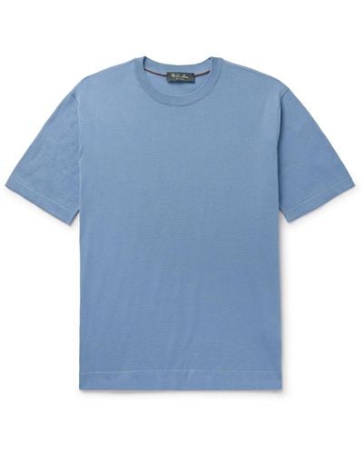 Loro Piana Cotton-jersey T-shirt - Blue