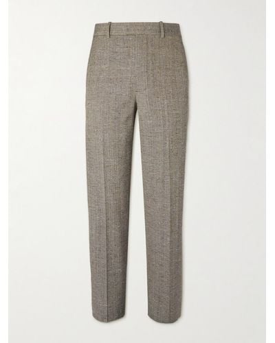 Bottega Veneta Gerade geschnittene Hose aus Tweed - Grau