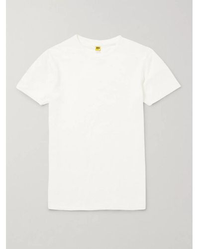 Velva Sheen Slub Cotton-jersey T-shirt - White