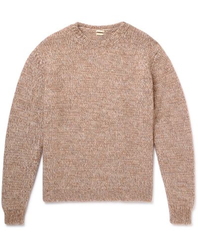 Massimo Alba Ethan Knitted Melangé Wool - Natural