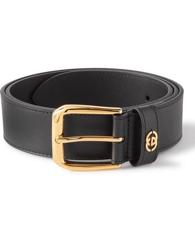 Gucci 4cm Logo-embellished Leather Belt - Black