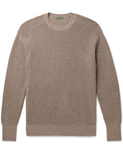 Sid Mashburn Waffle-knit Cashmere Sweater - Gray