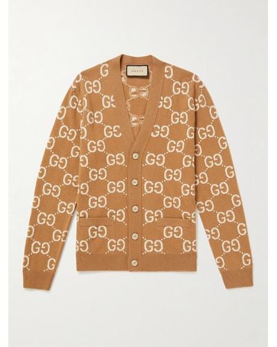Gucci GG Jacquard Wool Cardigan - Multicolour