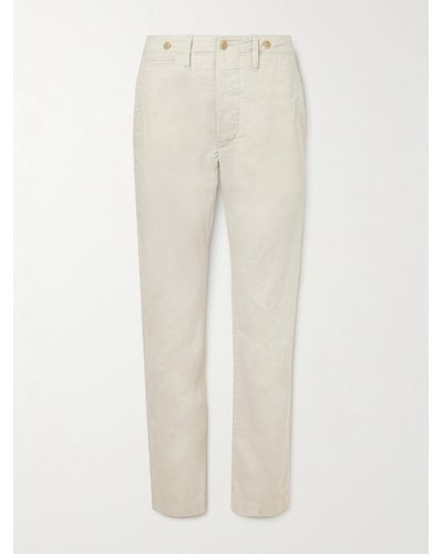 RRL Saunders Straight-leg Cotton And Linen-blend Suit Trousers - Natural