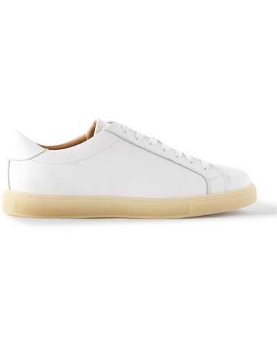 Thom Sweeney Full-grain Leather Sneakers - White