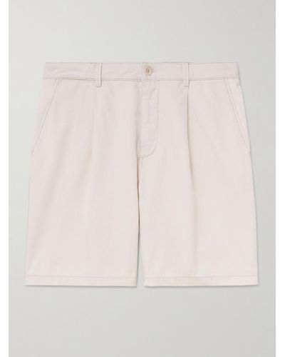 Norse Projects Straight-leg Christopher Pleated Cotton Shorts - Pink