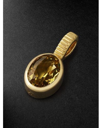 Viltier Magnetic Gold Beryl Pendant - Black