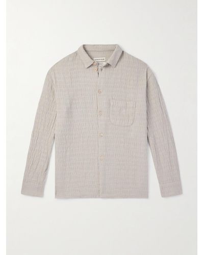 A Kind Of Guise Gusto Hemd aus einer Baumwoll-Hanfmischung - Weiß