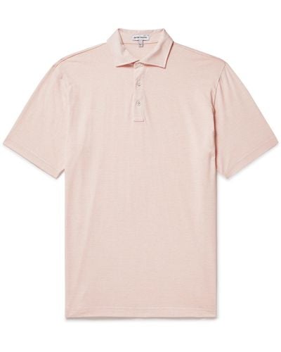Peter Millar Pilot Striped Pima Cotton-jersey Polo Shirt - Pink