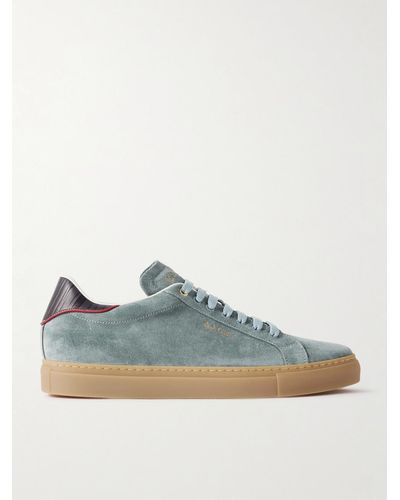 Paul Smith Leather-trimmed Suede Trainers - Blue