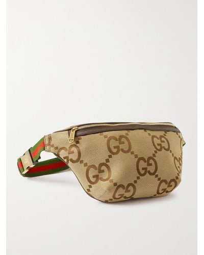 Gucci Logo-jacquard Canvas Belt Bag - Metallic