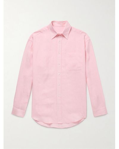 Anderson & Sheppard Linen Shirt - Pink