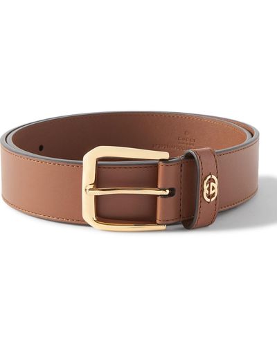 Gucci Belt With Square Buckle And Interlocking G - Brown