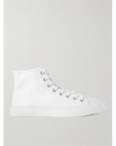 Acne Studios Rubber-trimmed Canvas High-top Sneakers - White