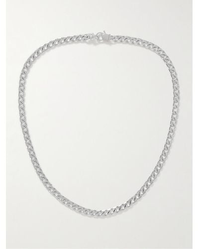 Tom Wood Frankie Rhodium-plated Chain Necklace - White