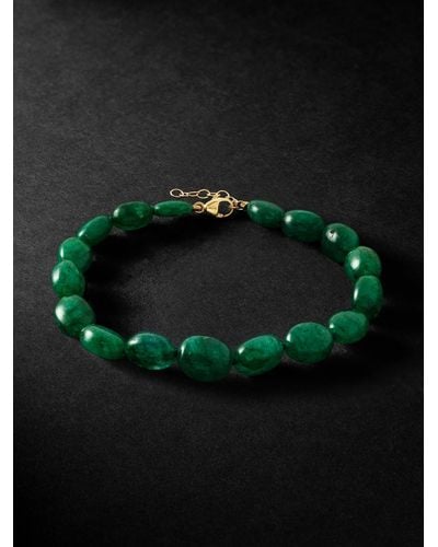 JIA JIA Bracciale grande in oro con perline in quarzo Arizona Candy - Verde