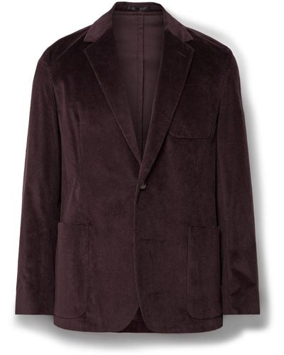 Paul Smith Cotton-blend Corduroy Suit Jacket - Purple