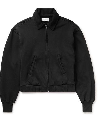 Les Tien Cotton-jersey Bomber Jacket - Black