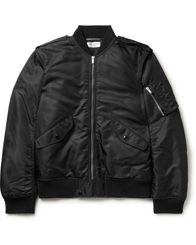 Saint Laurent Slim-fit Shell Bomber Jacket - Black