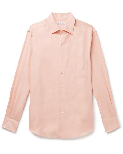 Loro Piana André Arizona Linen Shirt - Pink