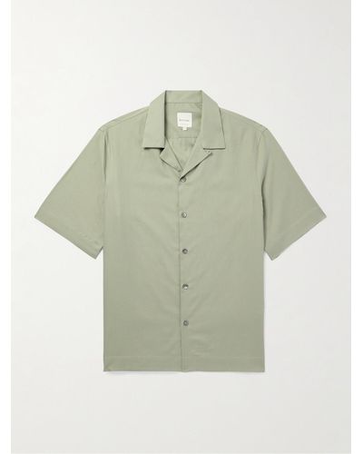 Paul Smith Hemd aus Baumwoll-Twill mit Reverskragen - Grün