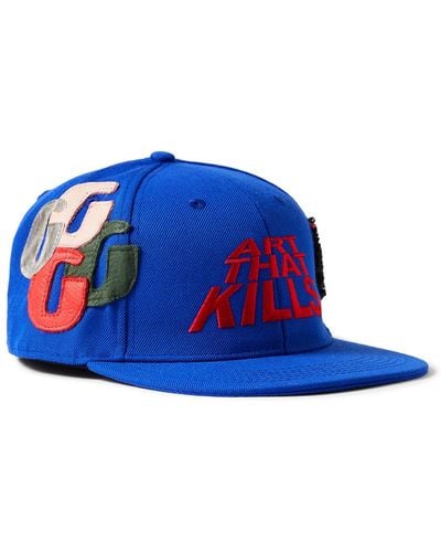 GALLERY DEPT. Atk G-patch Embellished Cotton-twill Baseball Cap - Blue